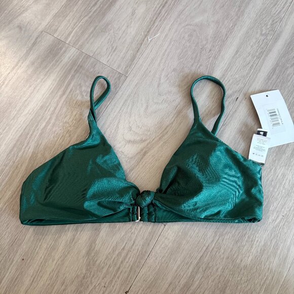 Dippin’ Daisys Hunter Green Bikini Set Top and Bottom Size M NWT - Picture 2 of 8